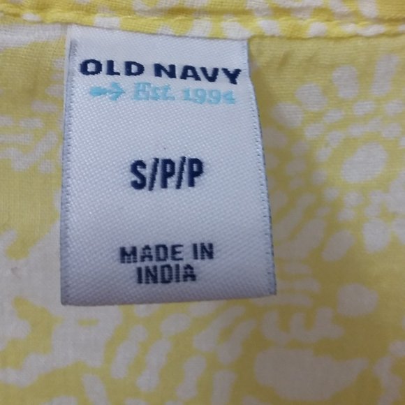 Yellow patterned blouse - long sleeve - Picture 4 of 4